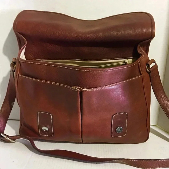 Adrienne Vittadini Brown leather Messenger unsex - Picture 8 of 8